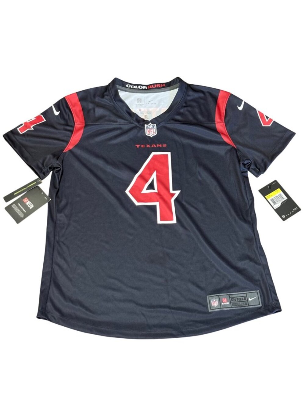 Nike NFL Texans #4 Watson Color Rush Dri-Fit Womens Jersey S